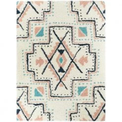 Dakarai Southwestern Shag White 5 ft. x 7 ft. Area Rug by BALTA