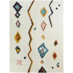 Backstedt Moroccan Shag White 5 ft. x 7 ft. Area Rug by BALTA