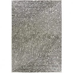 Sartre White 5 ft. x 7 ft. Abstract Area Rug by BALTA