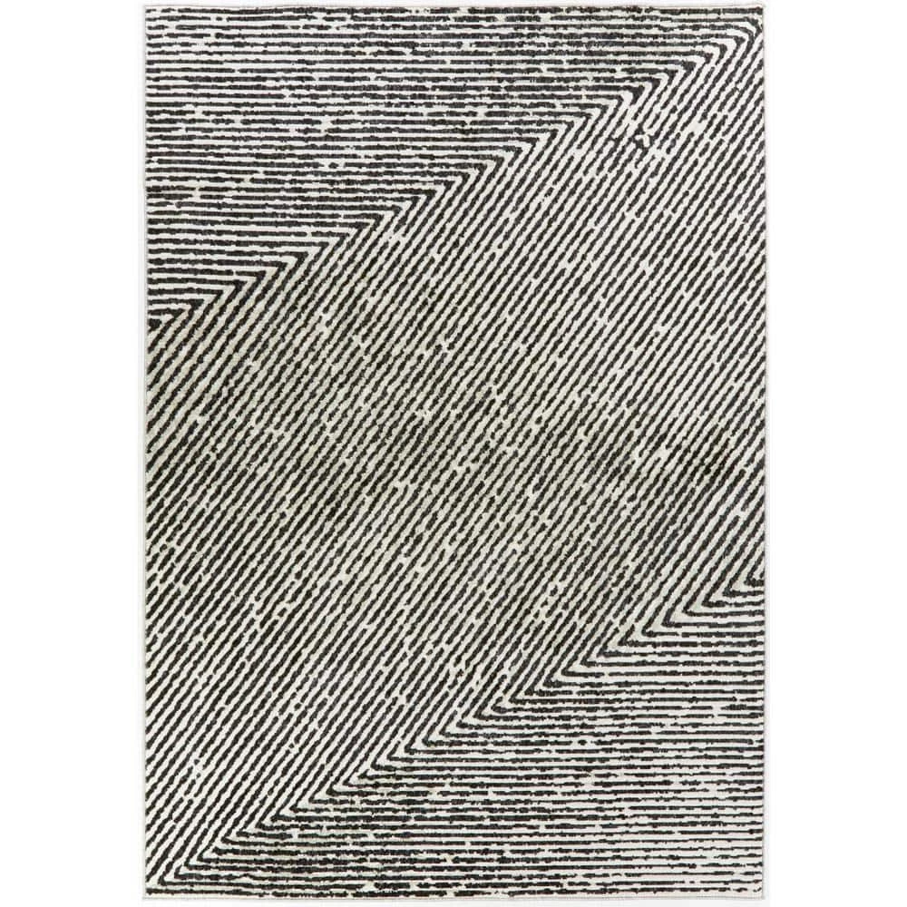 Sartre White 5 ft. x 7 ft. Abstract Area Rug by BALTA 3 Sartre White 5 ft. x 7 ft. Abstract Area Rug by BALTA