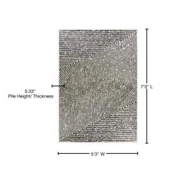 Sartre White 5 ft. x 7 ft. Abstract Area Rug by BALTA 13 Sartre White 5 ft. x 7 ft. Abstract Area Rug by BALTA -Cheap BALTA || Norsk Store white balta area rugs 3011052 76 1000