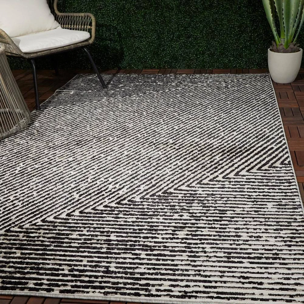 Sartre White 5 ft. x 7 ft. Abstract Area Rug by BALTA 4 Sartre White 5 ft. x 7 ft. Abstract Area Rug by BALTA - Image 2