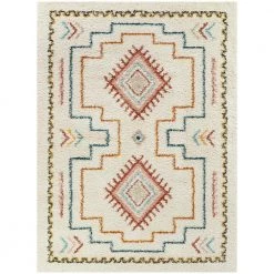 Bandele White 5 ft. x 7 ft. Berber Shag Area Rug by BALTA