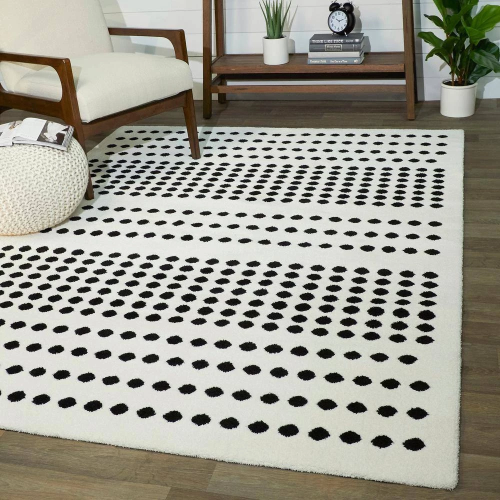 Seurat White 8 ft. x 10 ft. Modern Dots Area Rug by BALTA 4 Seurat White 8 ft. x 10 ft. Modern Dots Area Rug by BALTA - Image 2