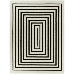 Burgess White 5 ft. x 7 ft. Contemporary Area Rug by BALTA