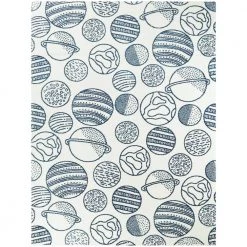 Space Planets White 5 ft. x 7 ft. Area Rug by BALTA