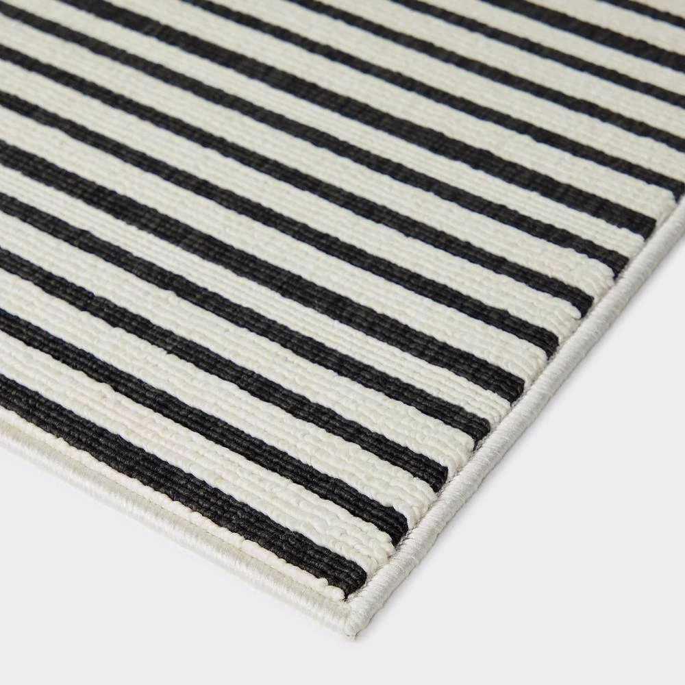 Letitia White 5 ft. 3 in. x 7 ft. Stripe Indoor/Outdoor Area Rug by BALTA 6 Letitia White 5 ft. 3 in. x 7 ft. Stripe Indoor/Outdoor Area Rug by BALTA - Image 4