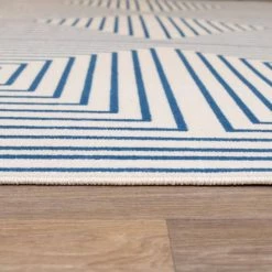Paskal White/Blue 5 ft. x 7 ft. Geometric Striped Area Rug by BALTA 11 Paskal White/Blue 5 ft. x 7 ft. Geometric Striped Area Rug by BALTA -Cheap BALTA || Norsk Store white blue balta area rugs 3007393 1f 1000