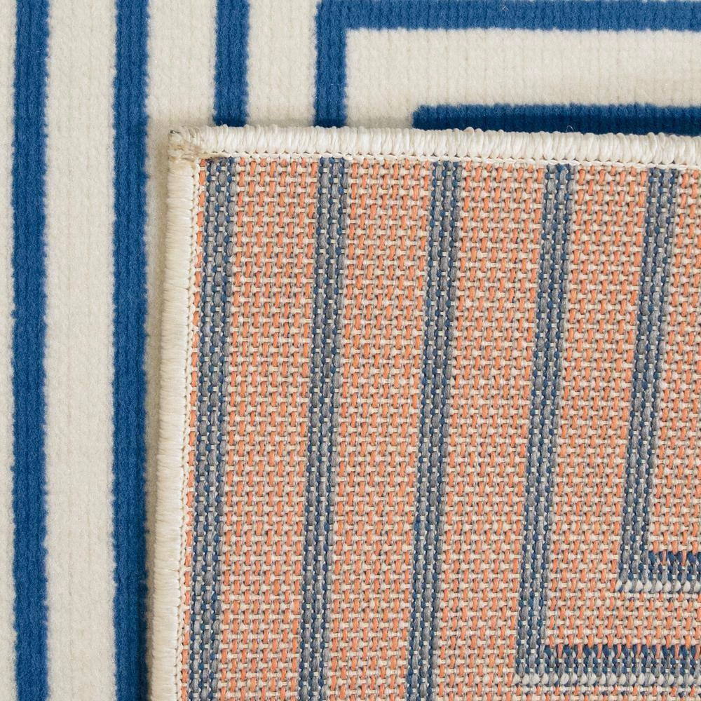 Paskal White/Blue 5 ft. x 7 ft. Geometric Striped Area Rug by BALTA 5 Paskal White/Blue 5 ft. x 7 ft. Geometric Striped Area Rug by BALTA - Image 3