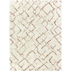Albini White/Orange 5 ft. 3 in. x 7 ft. Abstract Area Rug by BALTA